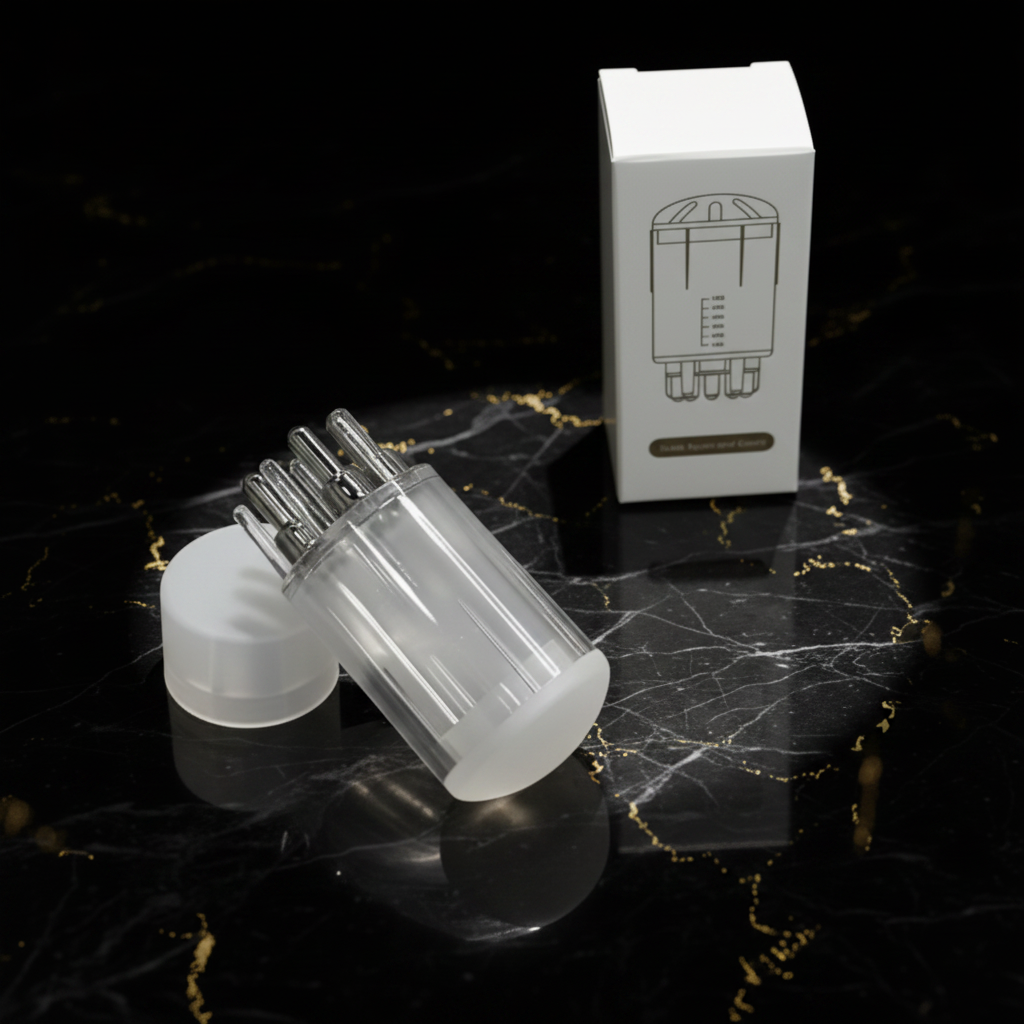 White massager with box - Dark Marble
